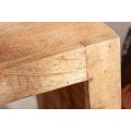 Industriálny príručný stolík Mango natur z masívneho dreva 60cm