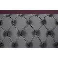 Chesterfield strieborno sivá zamatová pohovka Contessa 230cm