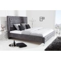 Chesterfield luxusná manželská posteľ Caledonia striebornej farby 190cm