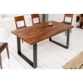 Industriálny dizajnový masívny jedálensky stôl Steele Craft z palisandrového dreva 140cm