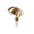 Art-deco luxusná stolná lampa Jaspeado s mramorovou podstavou a zlatým tienidlom 52cm
