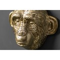Sada troch vešiakov v tvare opice Mejenga v zlatom odtieni 25cm