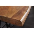 Industriálny jedálenský stôl Mammut z dreva akácie s nohami z kovu 220cm