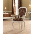 Luxusná rustikálna stolička CASTILLA s lakťovými opierkami