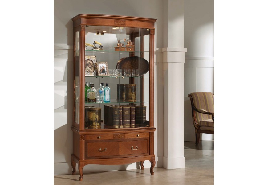 Luxusná rustikálna vitrína na nožičkách CASTILLA 102cm