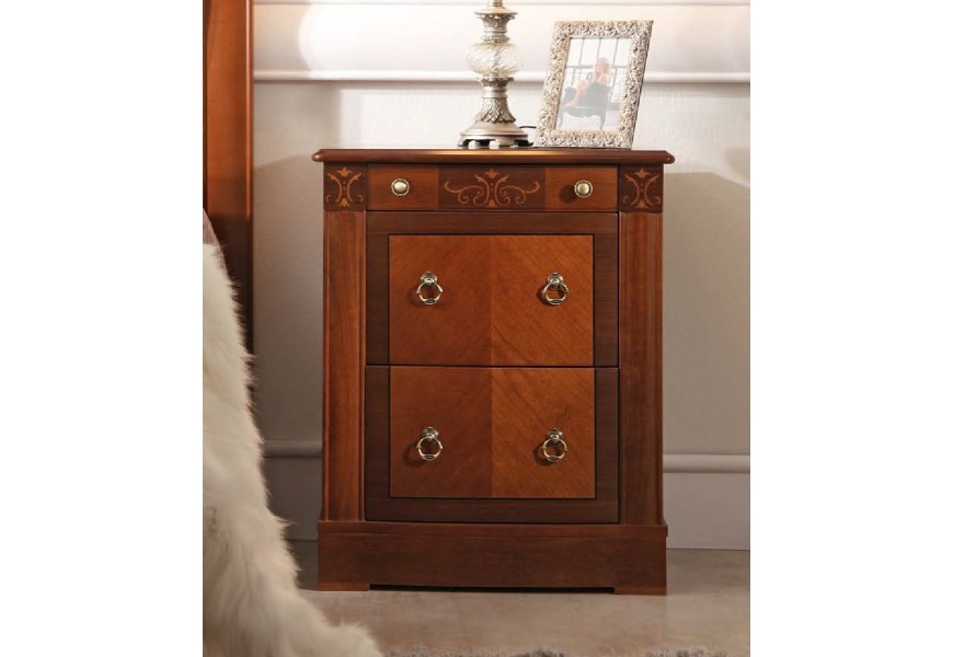 Luxusn&yacute; rustik&aacute;lny nočn&yacute; stol&iacute;k CASTILLA 51cm