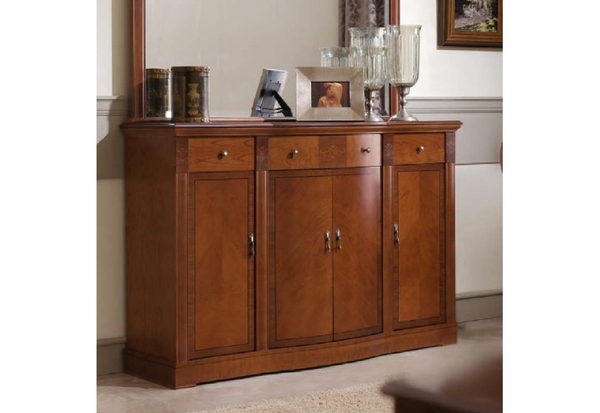 Luxusn&yacute; rustik&aacute;lny klasick&yacute; pr&iacute;born&iacute;k CASTILLA II s tromi z&aacute;suvkami a dvierkami 150cm