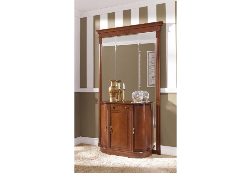 Luxusné rustikálne šatníkové nástenné zrkadlo CASTILLA v klasickom štýle 122cm