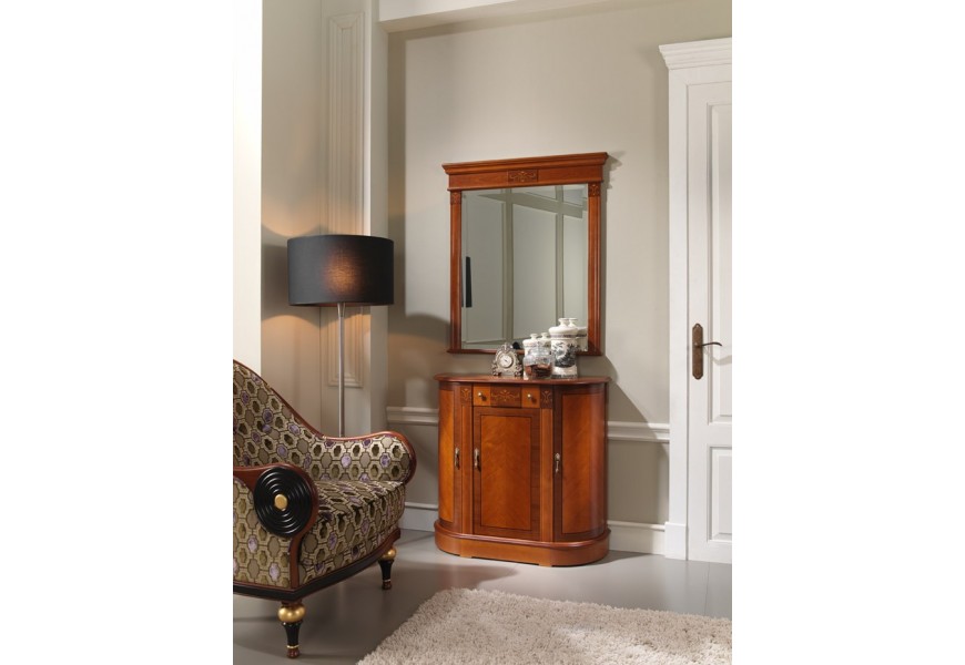 Rustik&aacute;lny luxusn&yacute; klasick&yacute; pr&iacute;born&iacute;k CASTILLA so obl&yacute;mi bokmi zdoben&yacute; intarziou 88cm