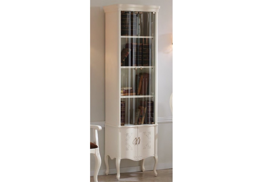 Luxusn&aacute; rustik&aacute;lna knižnica RUSTICA so sklenen&yacute;mi dvierkami 55cm