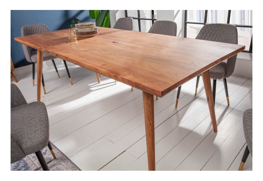 Štýlový masívny jedálenský stôl Mozaika 160cm akácia