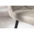Dizajnová čalúnená jedálenská stolička Modena z mikrovlákna v sivej farbe 87cm