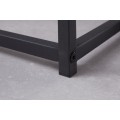 Industriálny dizajnový set čiernych konferenčných stolíkov Industria Durante z kovu 40cm