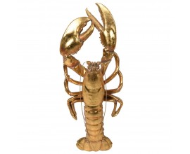 Art-deco zlatá dekorácia Langosta v tvare morského raka 50cm