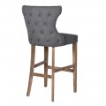 Dizajnová barová stolička Miette sivá