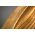 Art-deco dizajnové okrúhle nástenné zrkadlo Reondel v ráme zlatej farby 100cm