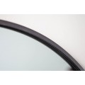 Moderné štýlové okrúhle nástenné zrkadlo Smialls v čiernom ráme 80cm