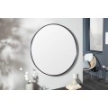 Modern&eacute; nadčasov&eacute; okr&uacute;hle n&aacute;stenn&eacute; zrkadlo Smialls v čiernom r&aacute;me 60cm