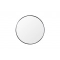 Modern&eacute; nadčasov&eacute; okr&uacute;hle n&aacute;stenn&eacute; zrkadlo Smialls v čiernom r&aacute;me 60cm