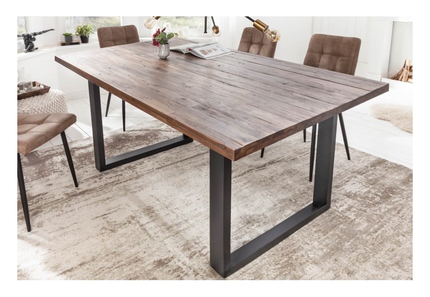 Industri&aacute;lny jed&aacute;lensk&yacute; st&ocirc;l Morgana z ak&aacute;ciov&eacute;ho dreva 160cm