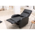 Modern&eacute; dizajnov&eacute; čal&uacute;nen&eacute; rozkladacie kreslo Relajo čiernej farby 102cm