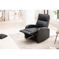 Modern&eacute; dizajnov&eacute; čal&uacute;nen&eacute; rozkladacie kreslo Relajo čiernej farby 102cm