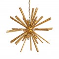 Art-deco zlatý luster Aster v tvare hviezdice 72cm