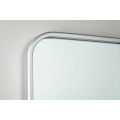 Modern&eacute; dizajnov&eacute; obdĺžnikov&eacute; n&aacute;stenn&eacute; zrkadlo Cambell v striebornom r&aacute;me 170cm