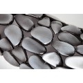 Industriálne luxusné nástenné zrkadlo Riverstone v okrúhlom ráme šedej farby 80cm