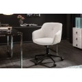 Moderná dizajnová biela kancelárska stolička Tapiq na kolieskach 81cm