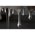 Art-deco príručný stolík Liquid Line strieborný 44cm 