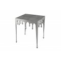 Art-deco príručný stolík Liquid Line strieborný 50cm