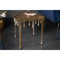 Art-deco príručný stolík Liquid Line v zlatej farbe 44cm