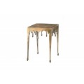 Art-deco príručný stolík Liquid Line v zlatej farbe 44cm