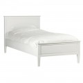 Luxusná posteľ Amarante vo vidieckom štýle bielej farby s nožičkami