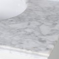 Provensálska mramorová dvojumývadlová skrinka Winifred v bielej farbe 109cm 