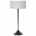Elegantná nočná lampa Norma v modernom štýle z kovu so sivým textilným tienidlom