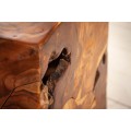 Vidiecky masívny príručný stolík Vezelay z teakového dreva 40cm