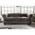 Chesterfield sedačka v sivej farbe Chesterfield Grau 200cm