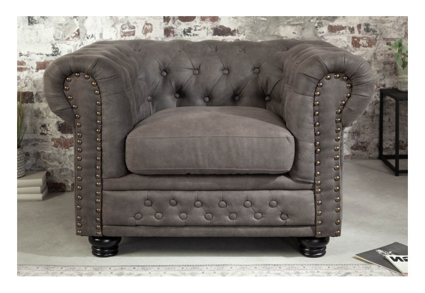 Luxusn&eacute; kreslo Chesterfield II &scaron;ed&eacute;