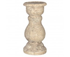 Rustikálny hlinený svietnik Rustic pieskovitej farby 43cm