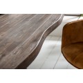 Industriálny masívny jedálenský stôl Andala z akáciového dreva s kovovými nohami 200cm
