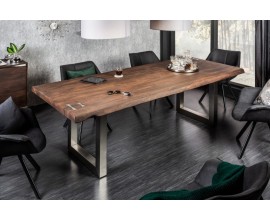 Masívny industriálny jedálenský stôl Hege z akáciového dreva 220cm
