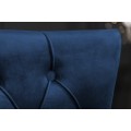 Zámocká chesterfield stolička Eleanor v modrej farbe zo zamatu 97cm