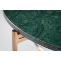 Art-deco kruhový konferenčný stolík Noble zelenej farby z mramoru 62cm 