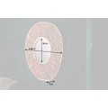 Art-deco okrúhle nástenné zrkadlo Girvan medenej farby 110cm