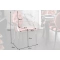 Z&aacute;mock&aacute; jed&aacute;lensk&aacute; stolička Modern Barock staroružovej farby s kovov&yacute;mi nohami 92cm