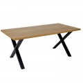 Industriálny jedálenský stôl Westford z dreva s kovovými nohami 160cm