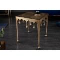 Art-deco príručný stolík Liquid Line zlatej farby z kovu 50cm