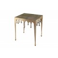 Art-deco príručný stolík Liquid Line zlatej farby z kovu 50cm